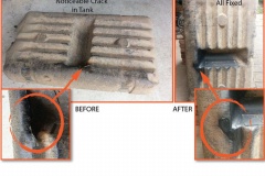Tank repair - before/after
